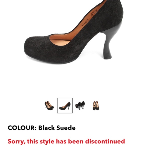 John Fluevog Attention Paris black suede heels - Picture 2 of 8